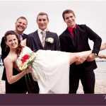 Gruppenfoto01-Sellin Hochzeitspaar auf Rügen, Standesamt Sellin, Hochzeitsbilder am Strand,